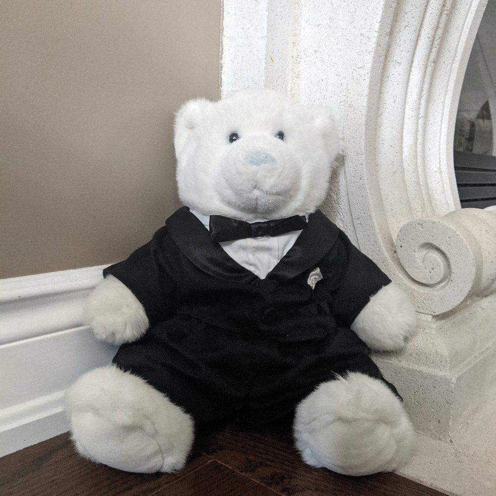 Build A Bear White Groom with Tuxedo Toy for Ringboy